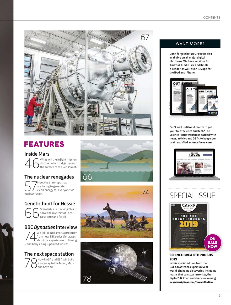 BBC Science Focus Magazine Preview Pages