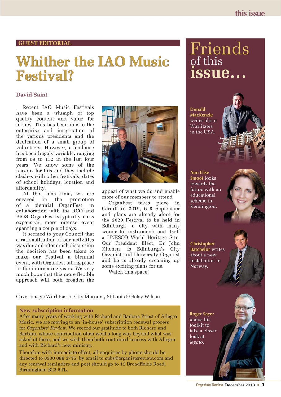 Organists' Review Preview Pages