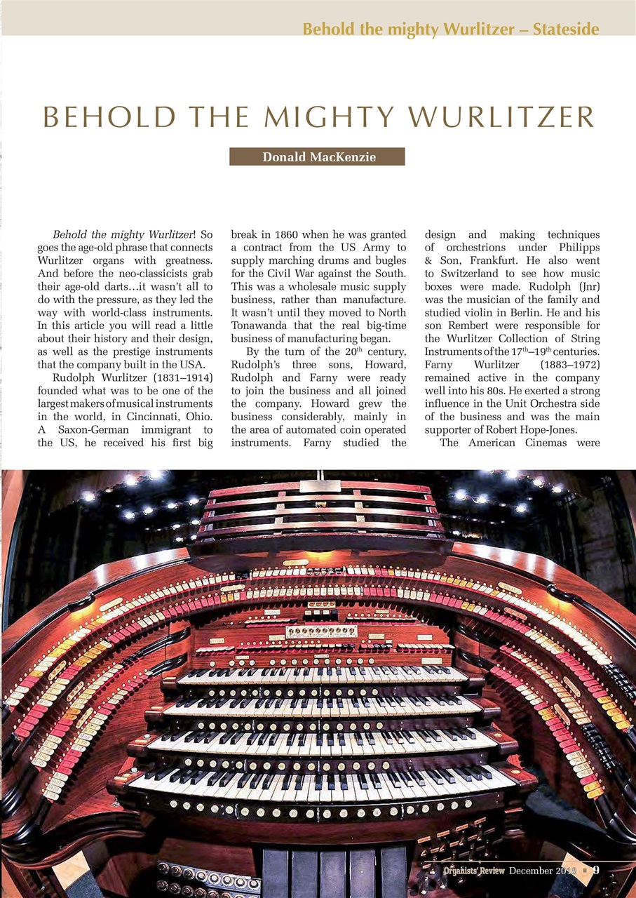 Organists' Review Preview Pages