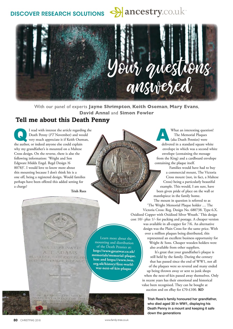 Family Tree Preview Pages