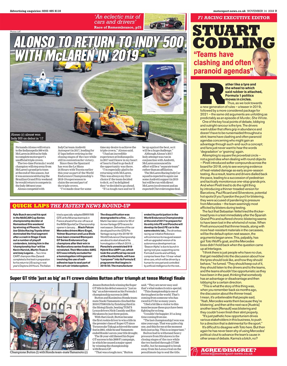 Motorsport News Preview Pages