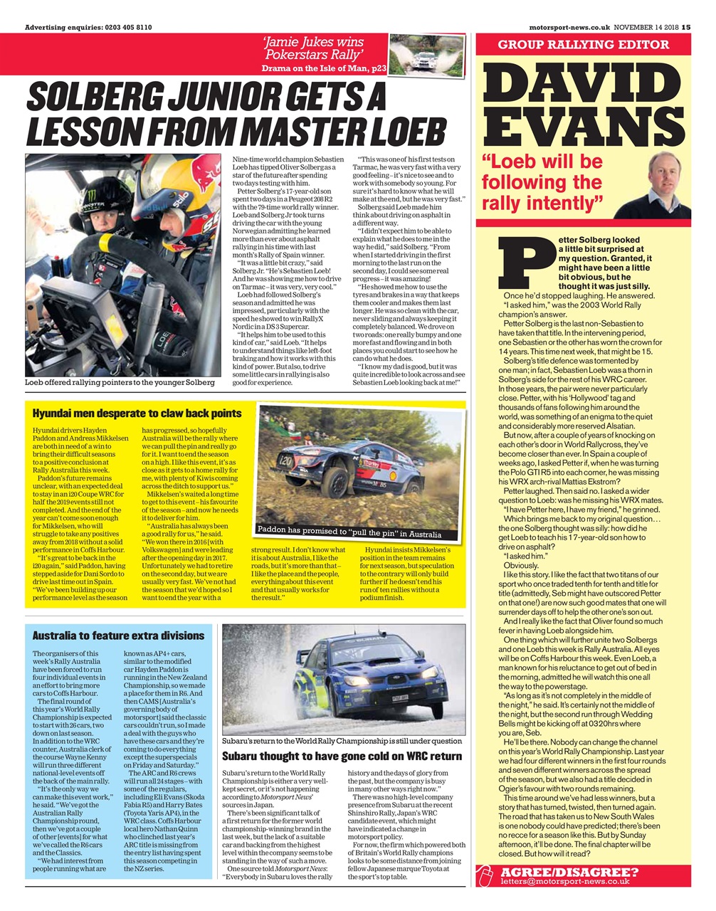 Motorsport News Preview Pages