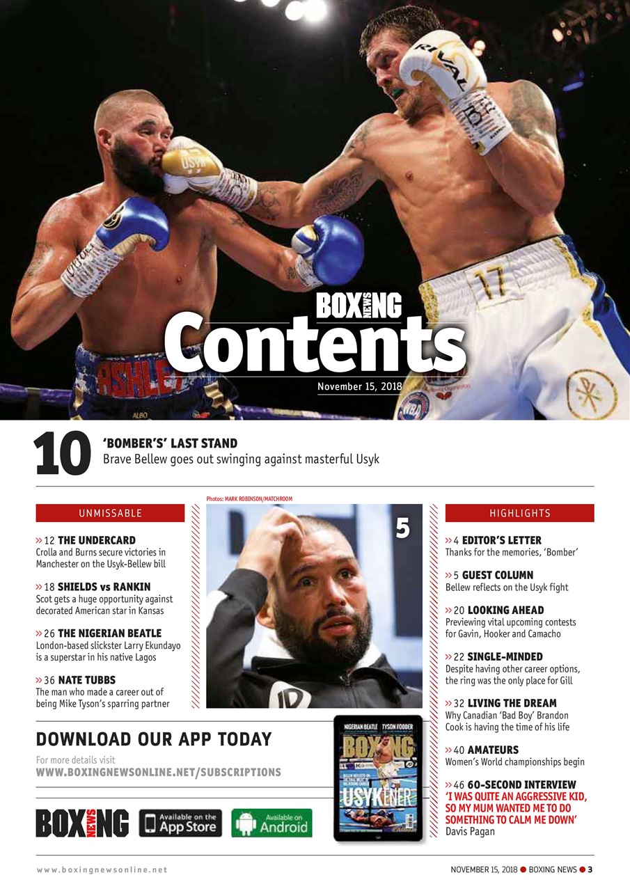 Boxing News Magazine - 13/11/2018 Back Issue