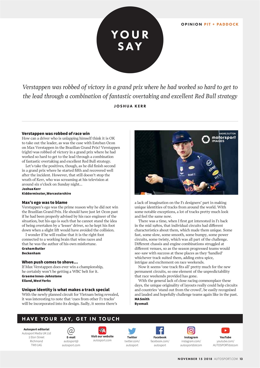 Autosport Preview Pages