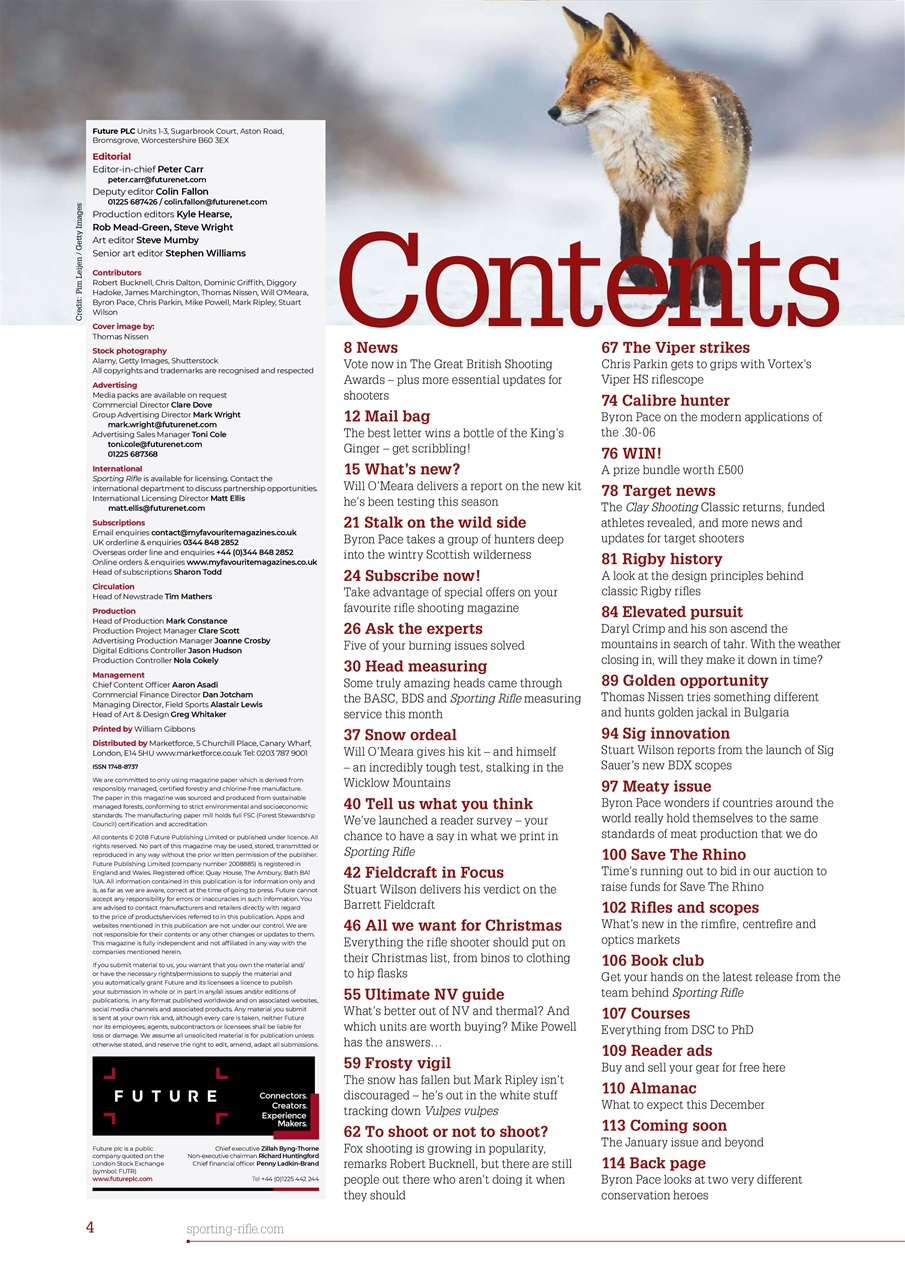 Sporting Rifle Preview Pages