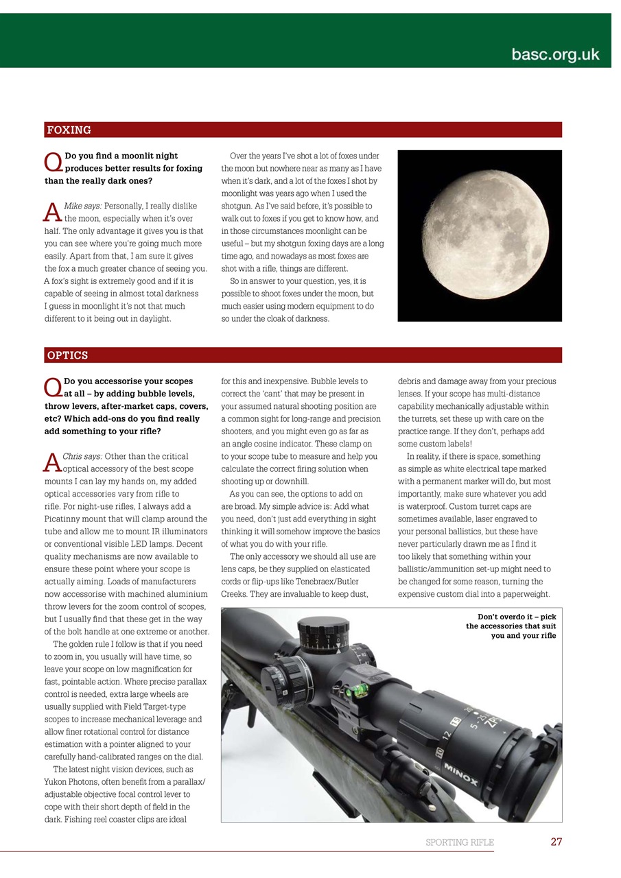 Sporting Rifle Preview Pages