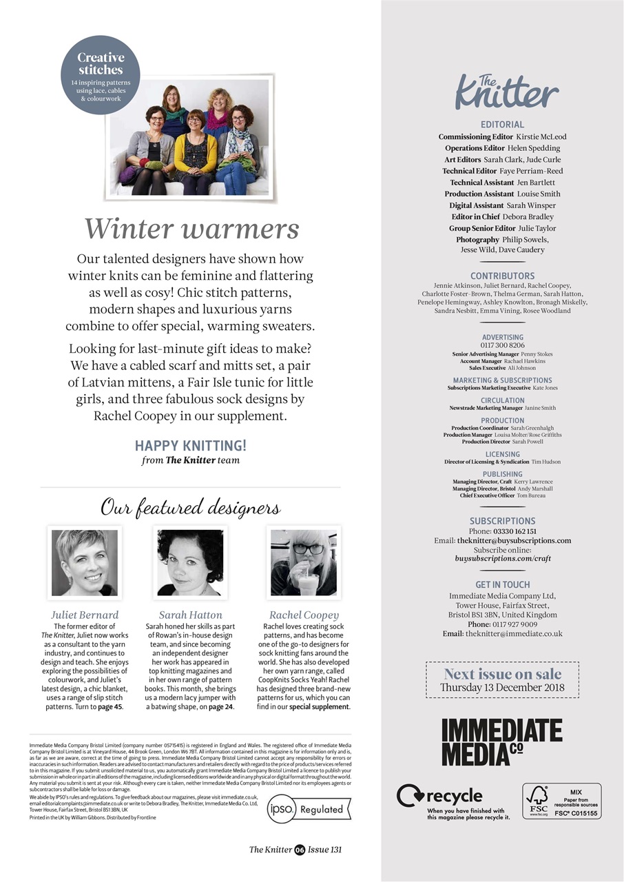 The Knitter Preview Pages