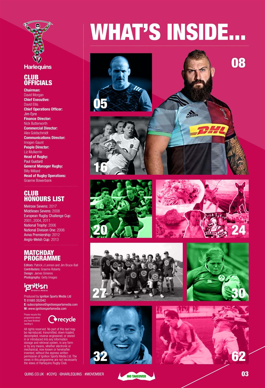 Harlequins Preview Pages