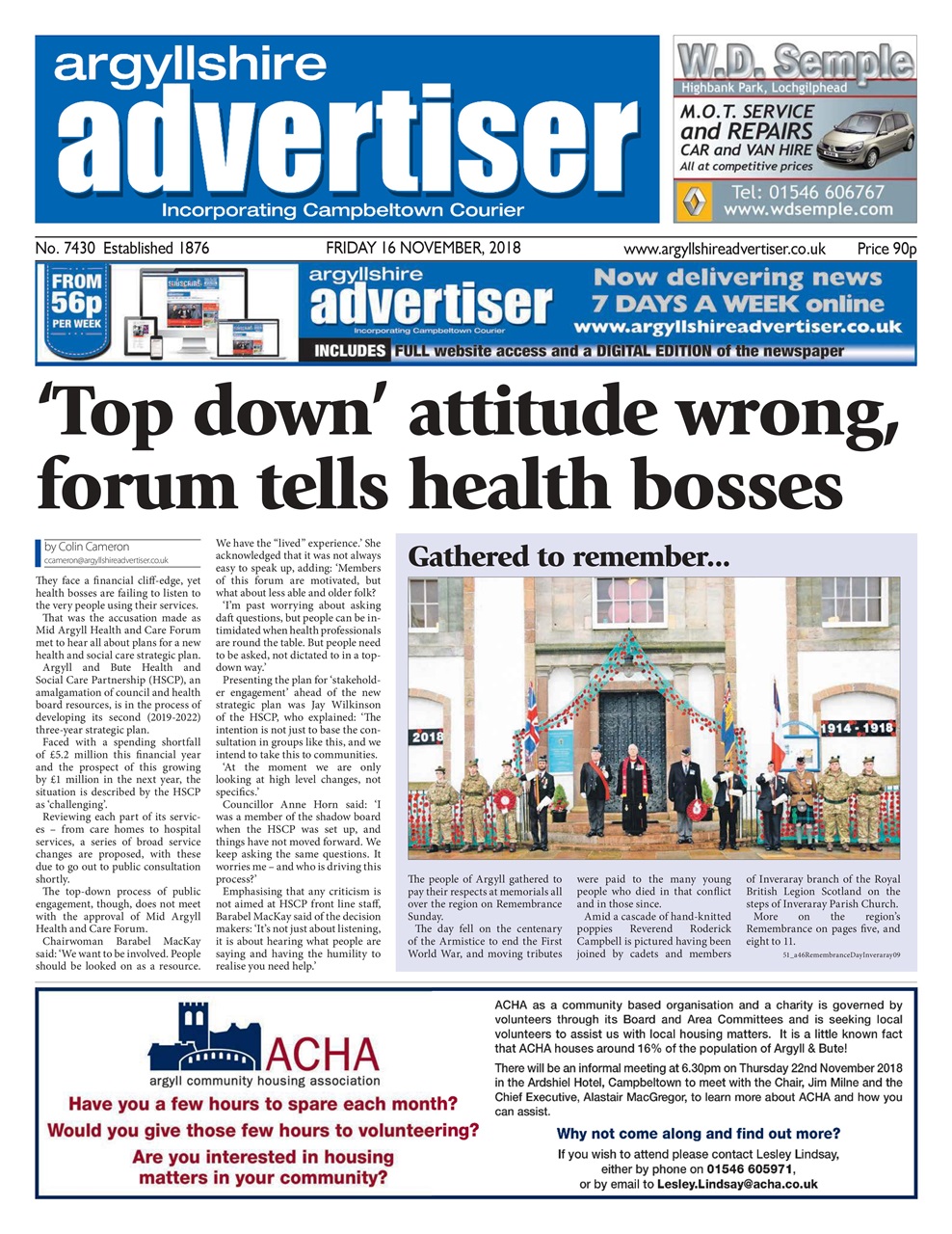 Argyllshire Advertiser Preview Pages