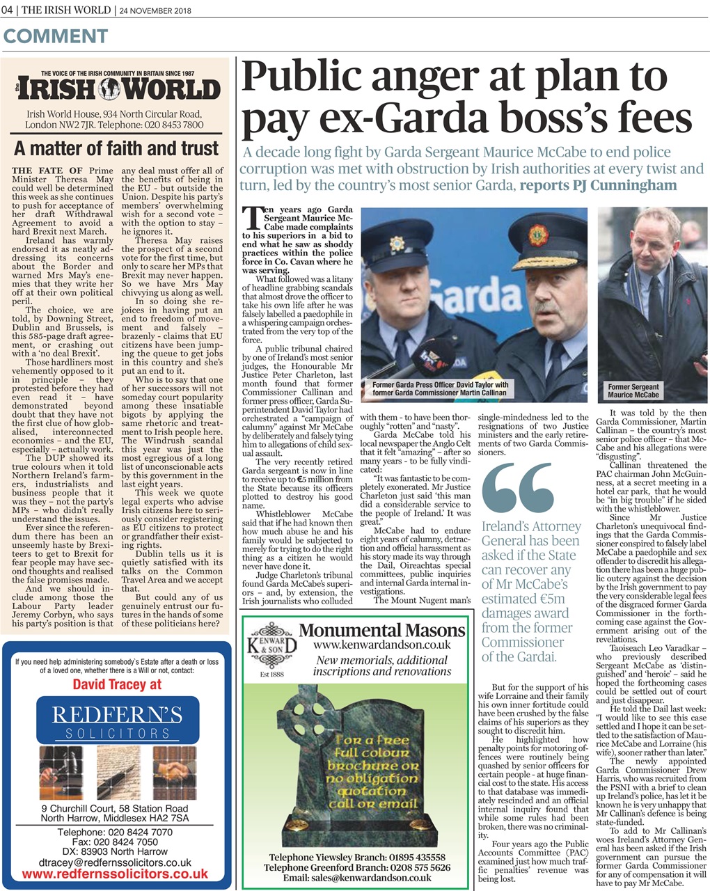 Irish World Preview Pages