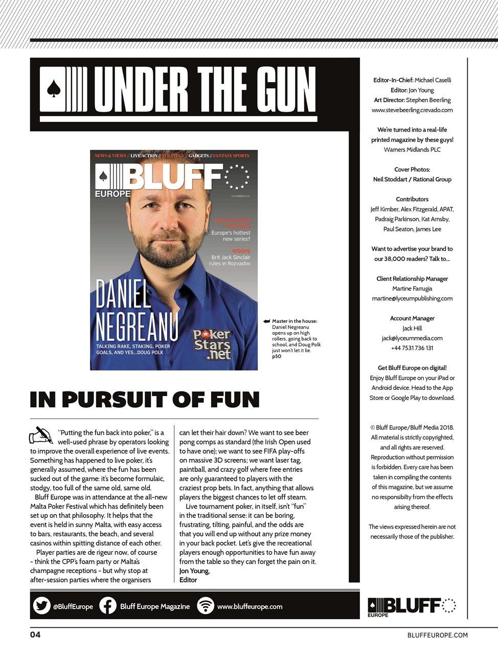 Bluff Europe Preview Pages