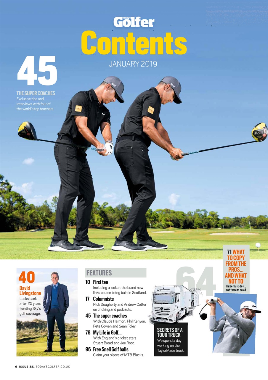Today's Golfer Preview Pages
