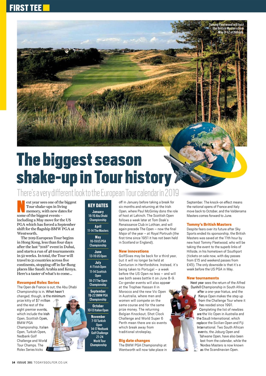 Today's Golfer Preview Pages