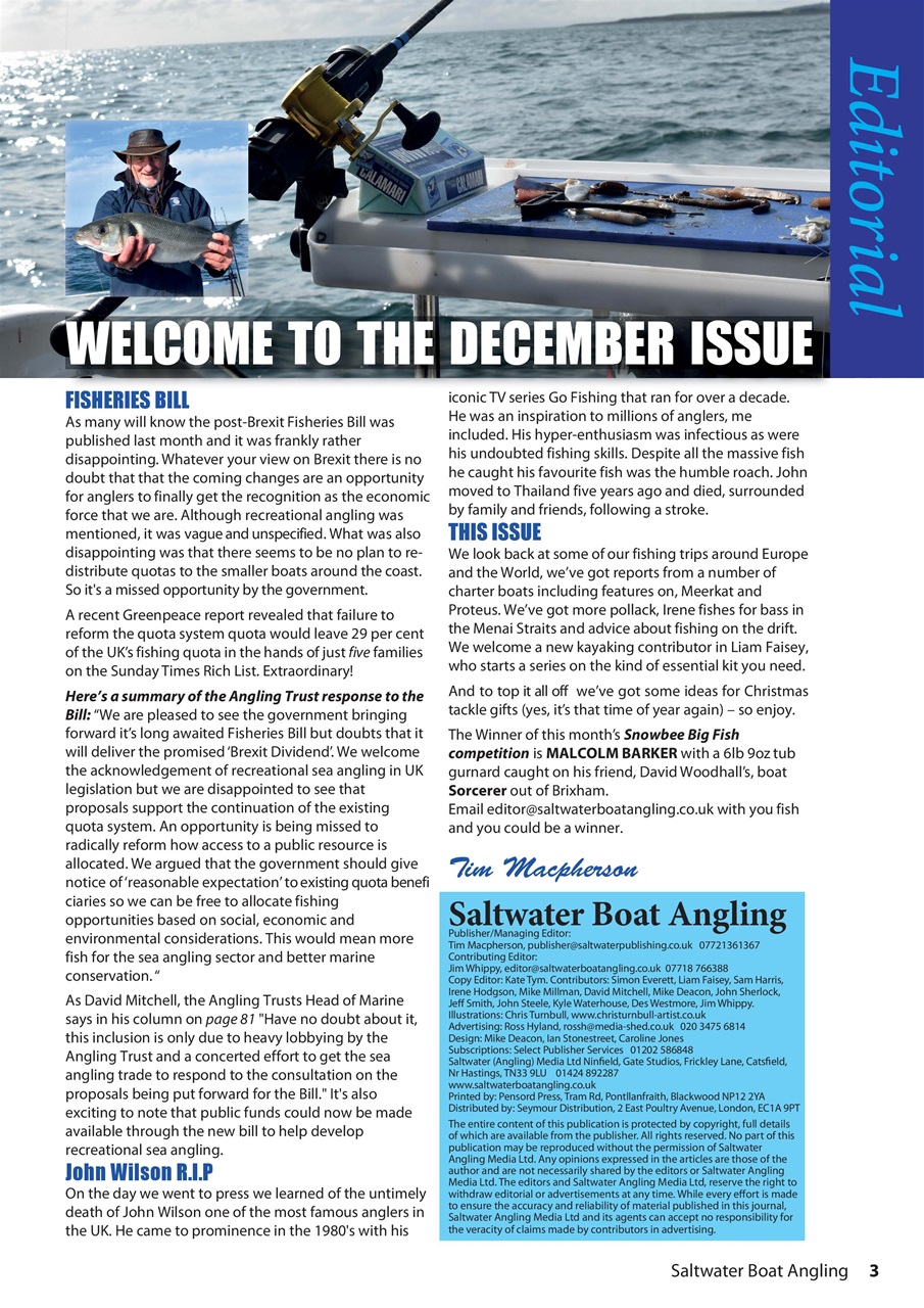 Saltwater Boat Angling Preview Pages