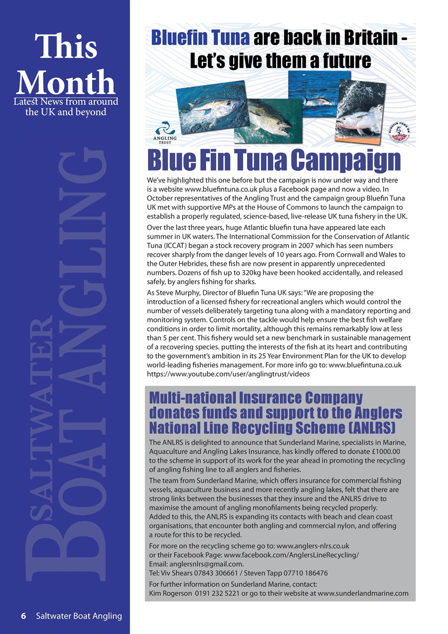 Saltwater Boat Angling Preview Pages
