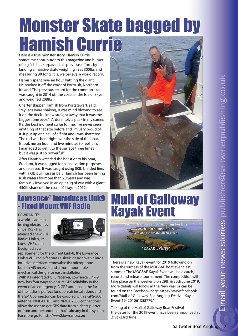 Saltwater Boat Angling Preview Pages
