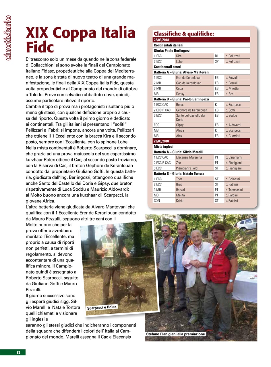 La Gazzetta Della Cinofilia Venatoria Preview Pages