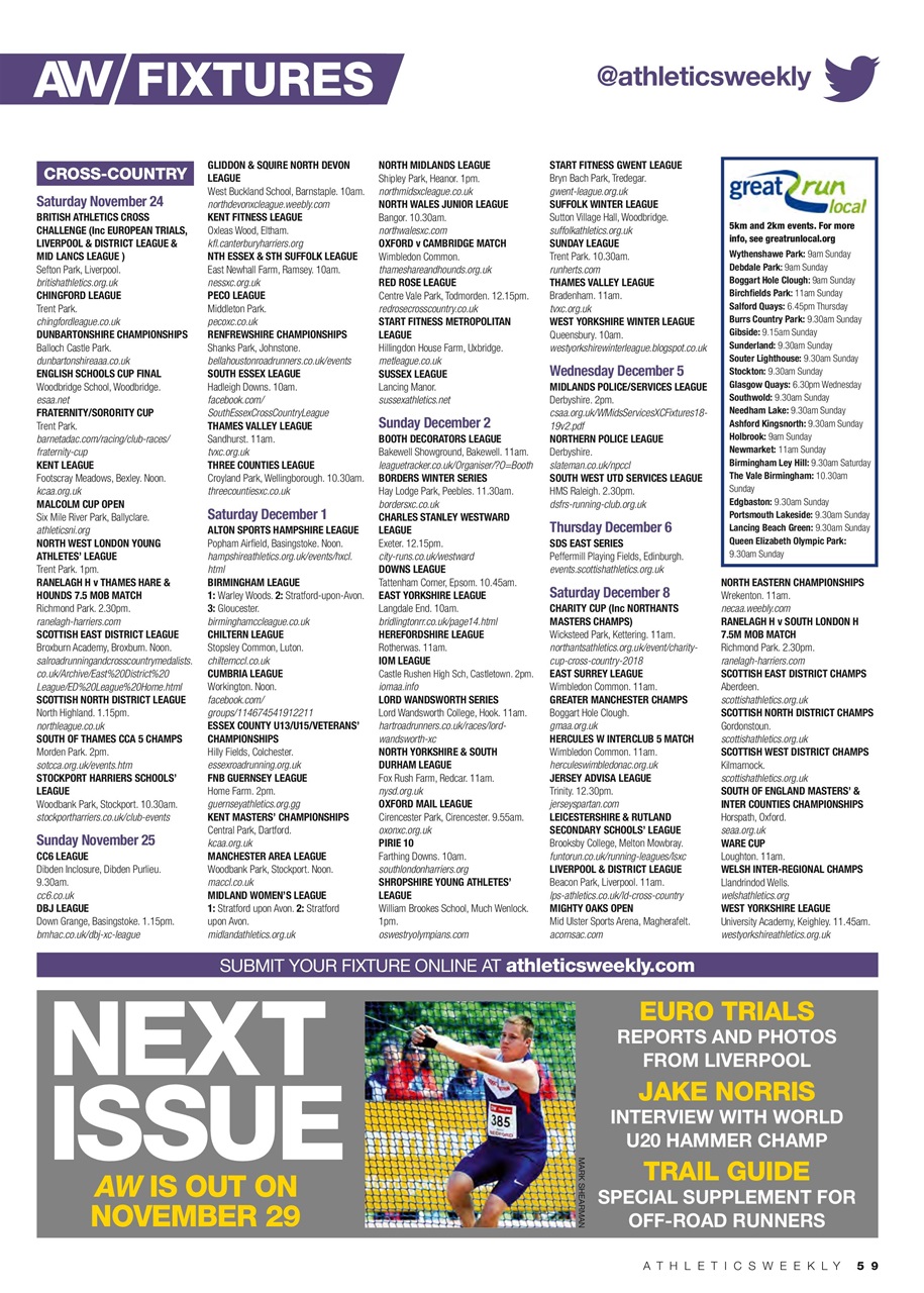 AW – Athletics Weekly Magazine Preview Pages