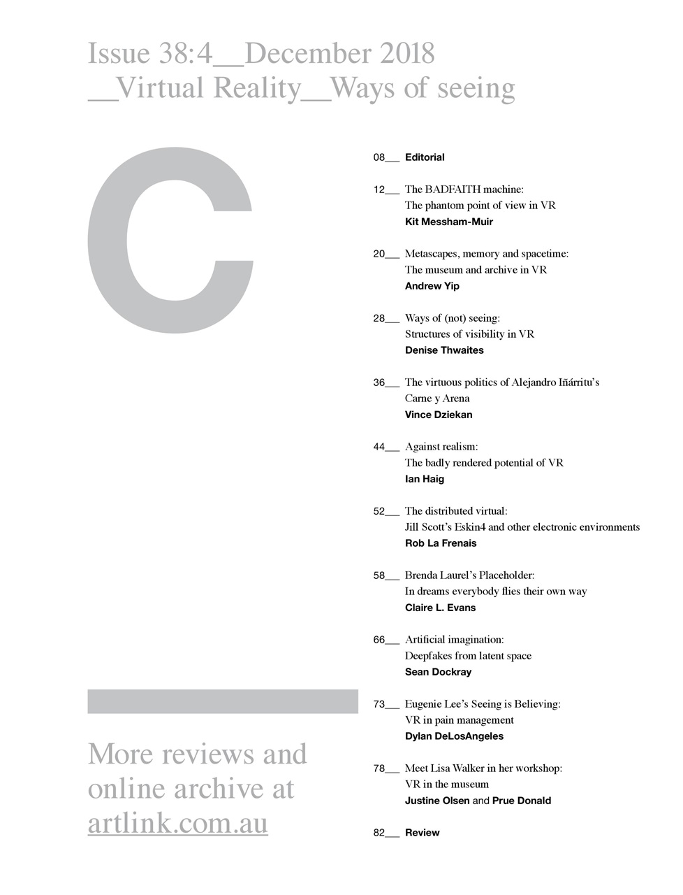 Artlink Magazine Preview Pages