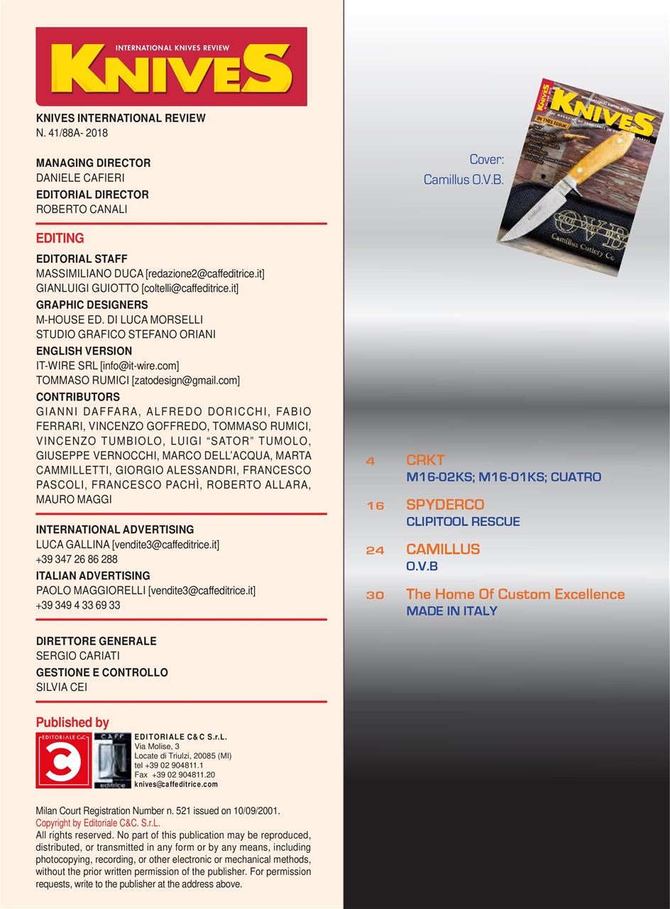 KNIVES INTERNATIONAL Preview Pages