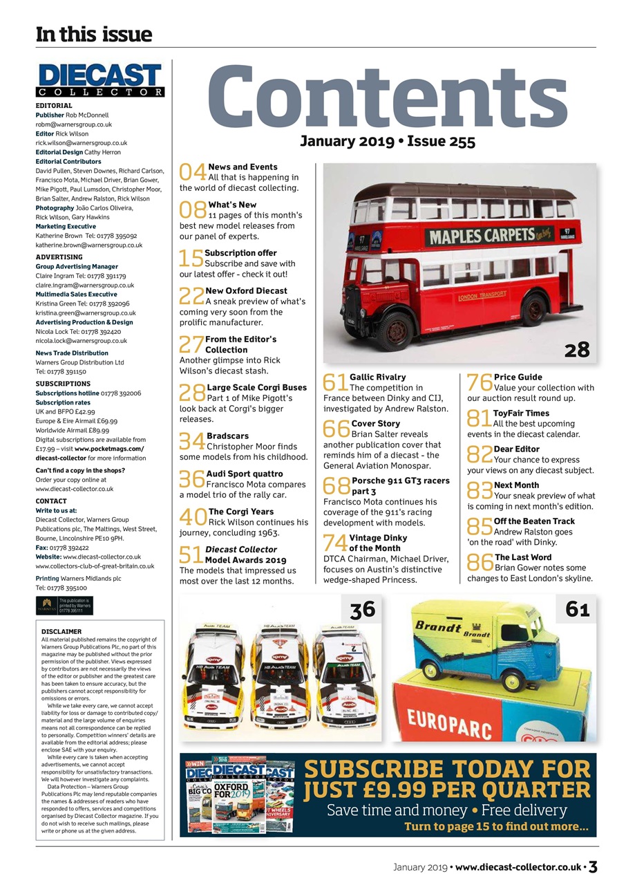 Diecast Collector Preview Pages