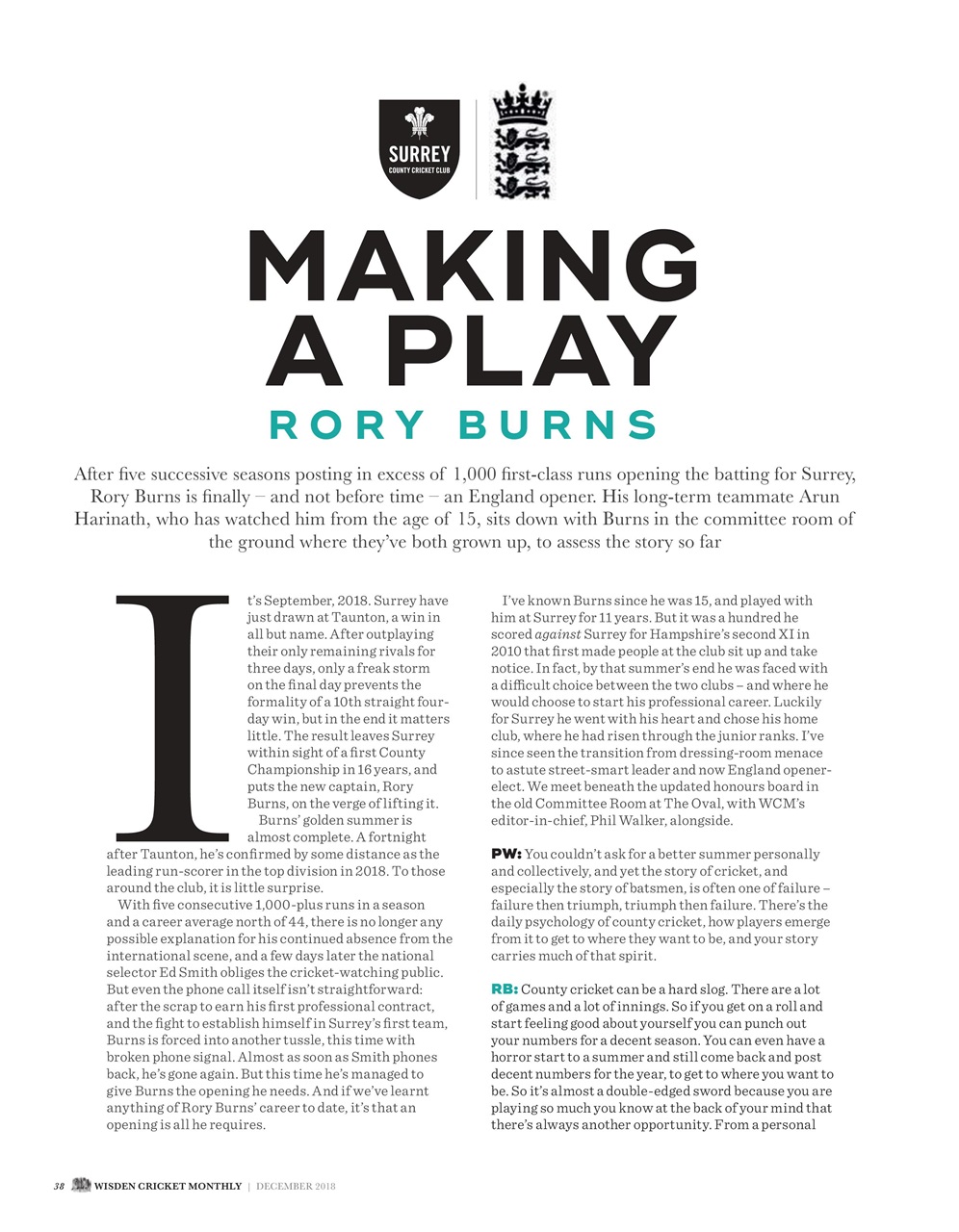 Wisden Cricket Monthly Preview Pages