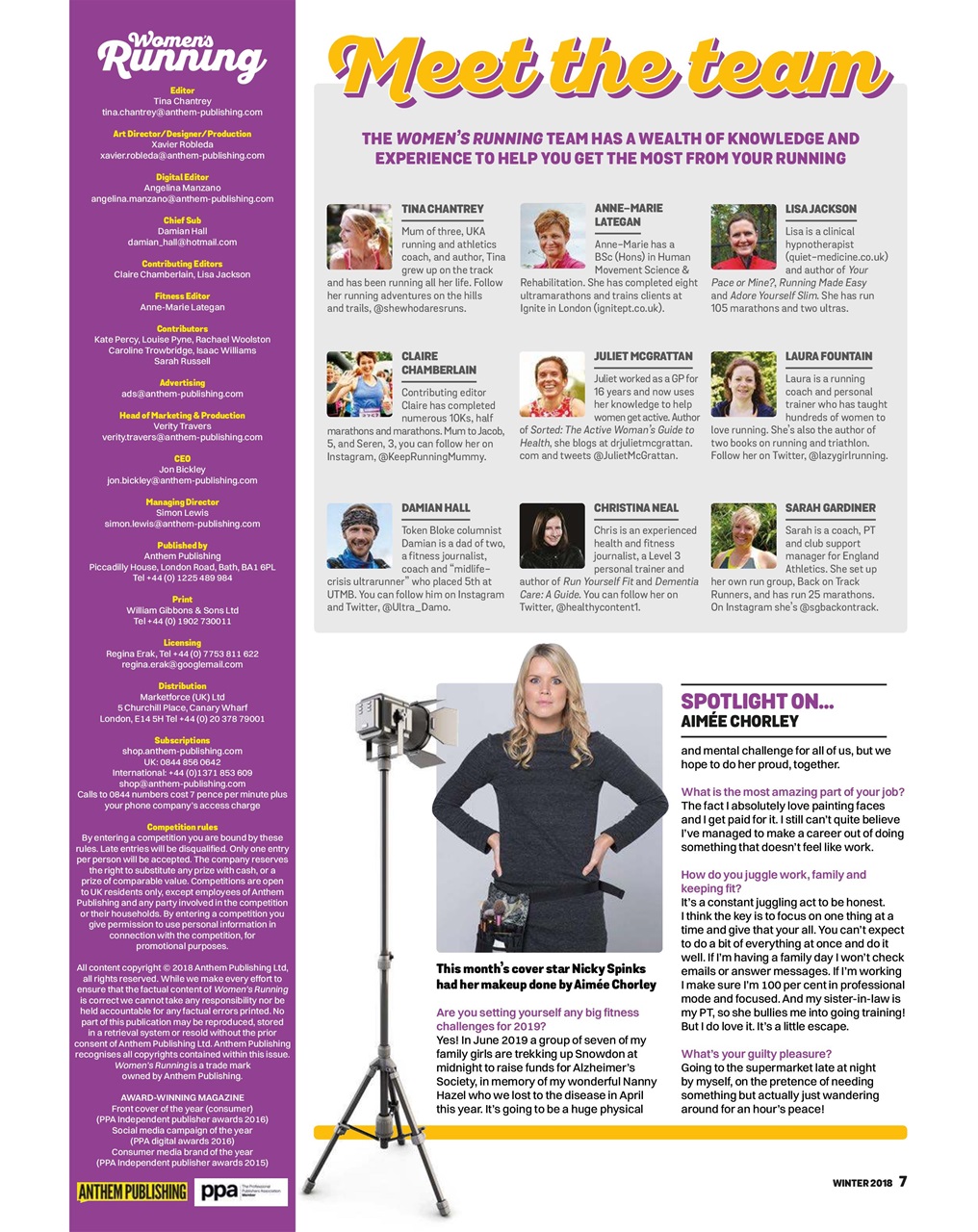 Women’s Running Preview Pages