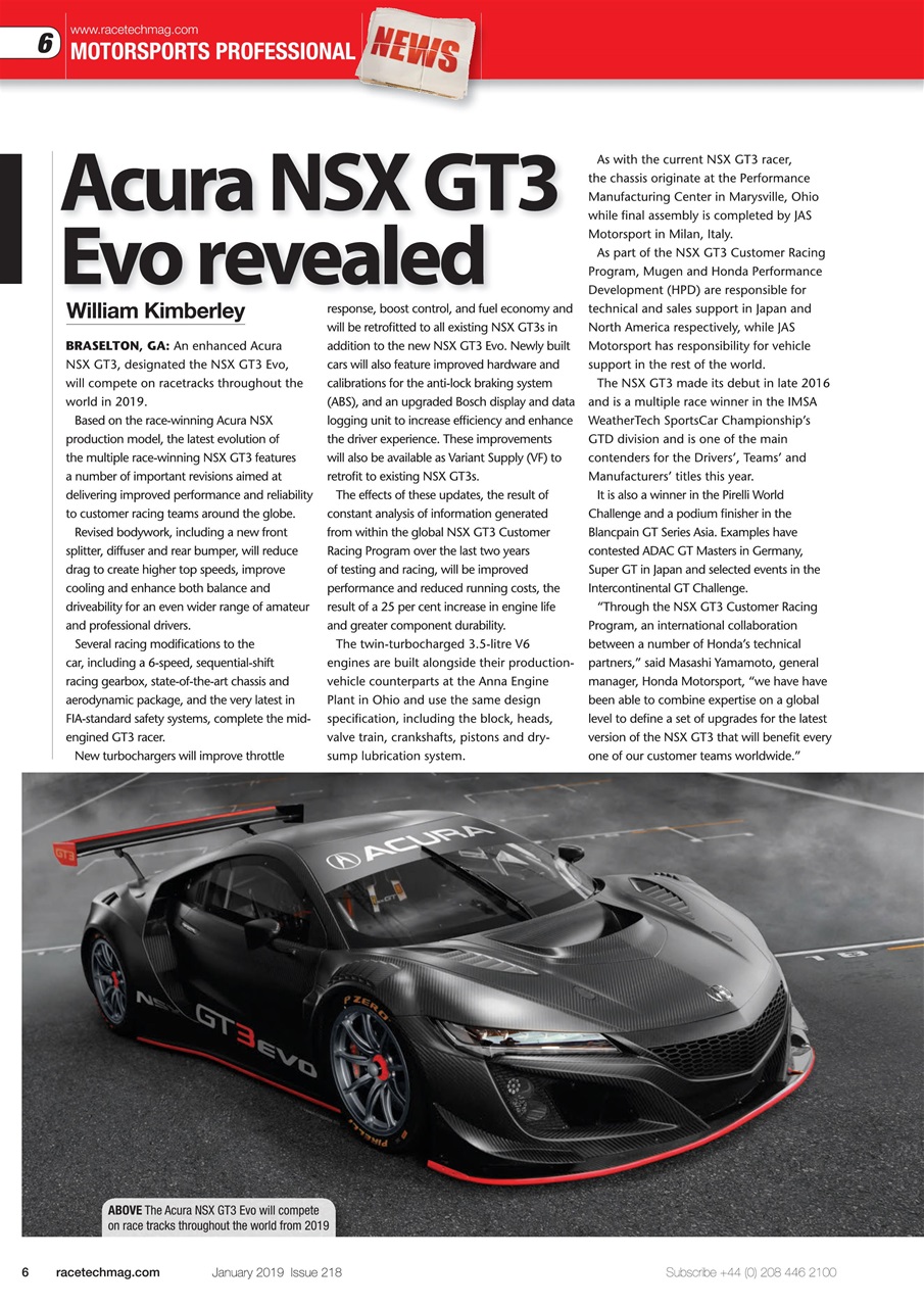 Race Tech Preview Pages