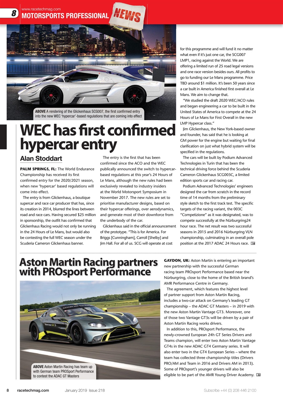 Race Tech Preview Pages