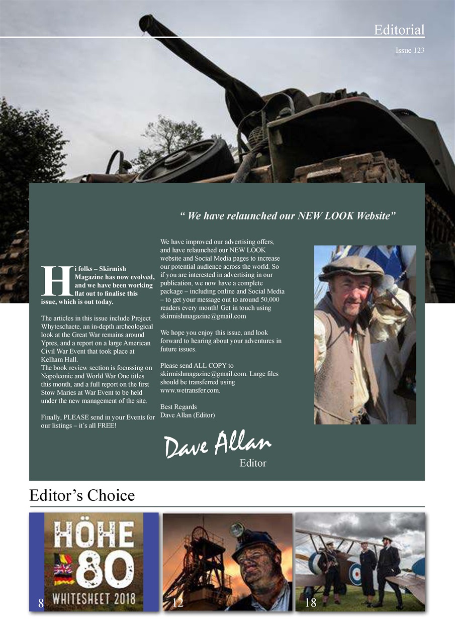 Skirmish Living History Preview Pages