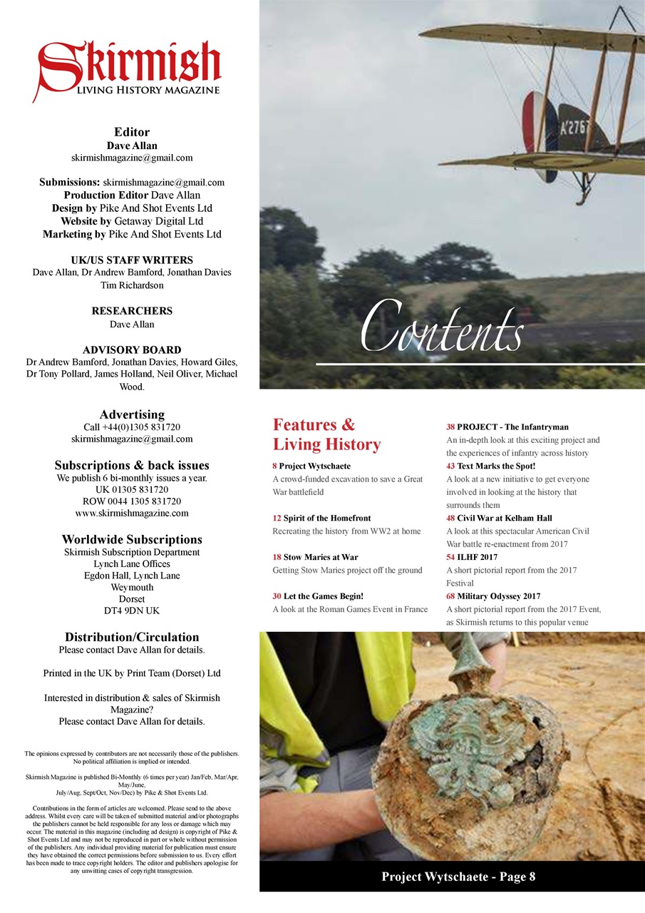 Skirmish Living History Preview Pages