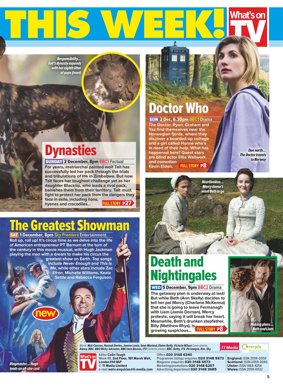 What's on TV Preview Pages