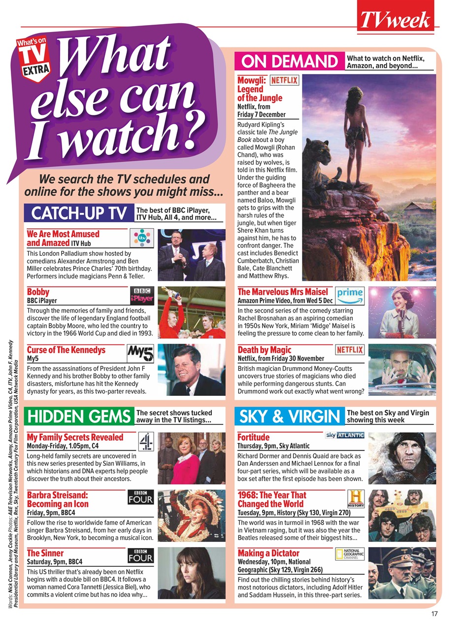 What's on TV Preview Pages