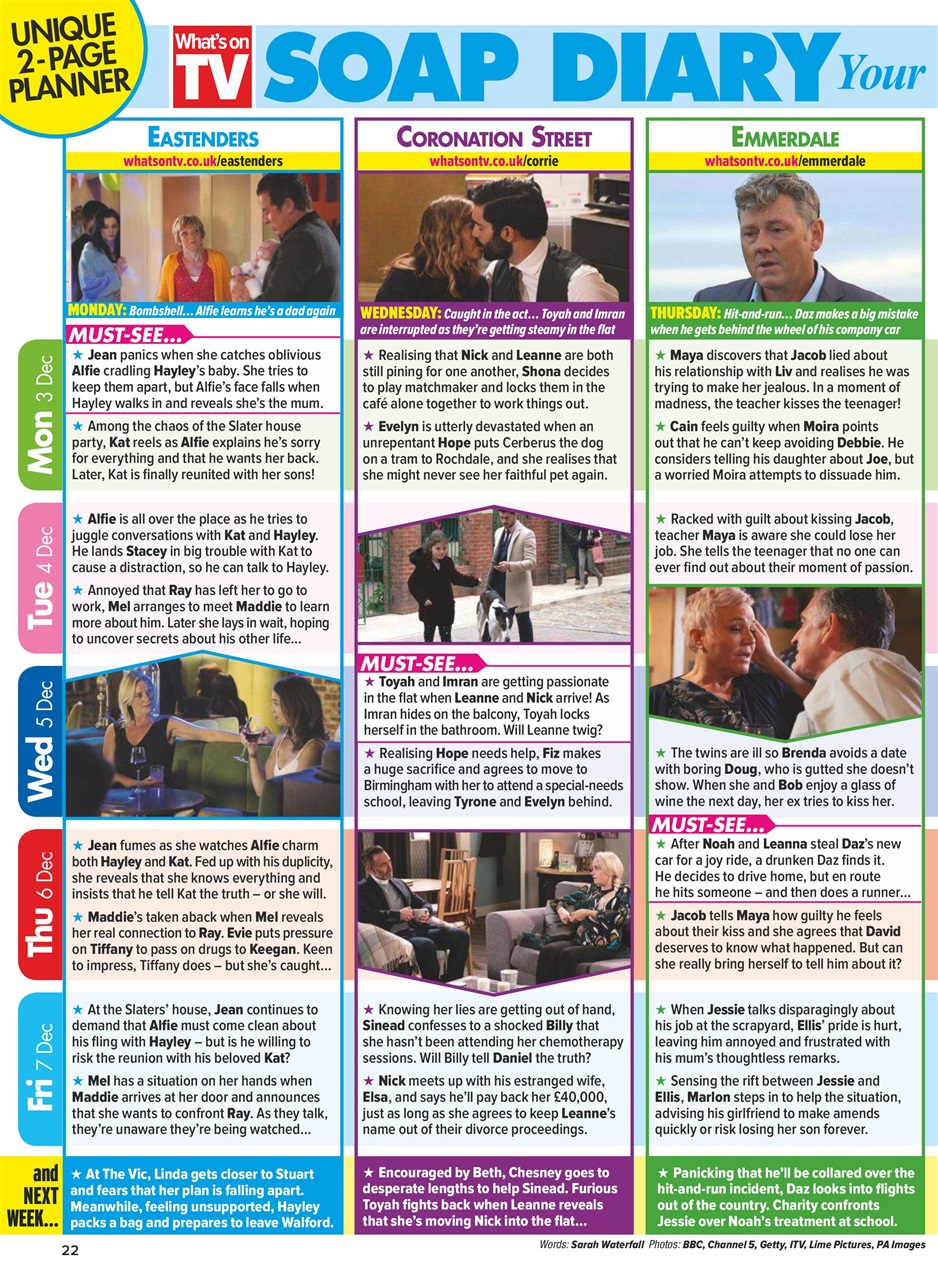 What's on TV Preview Pages