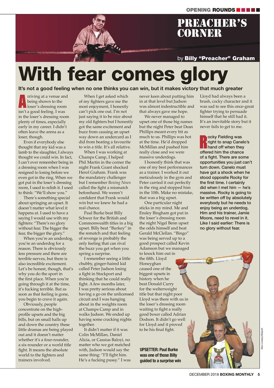Boxing Monthly Preview Pages