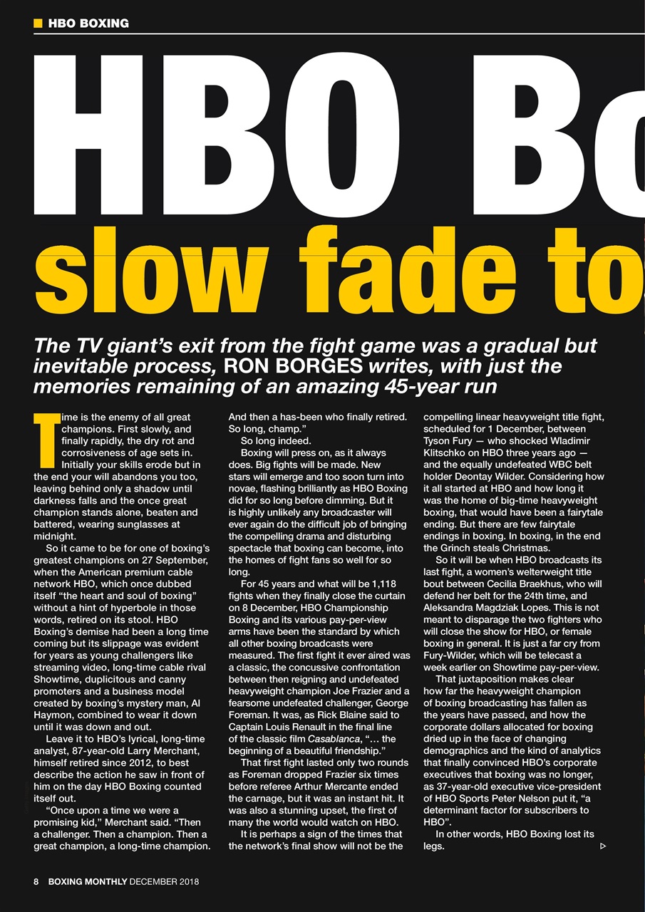 Boxing Monthly Preview Pages