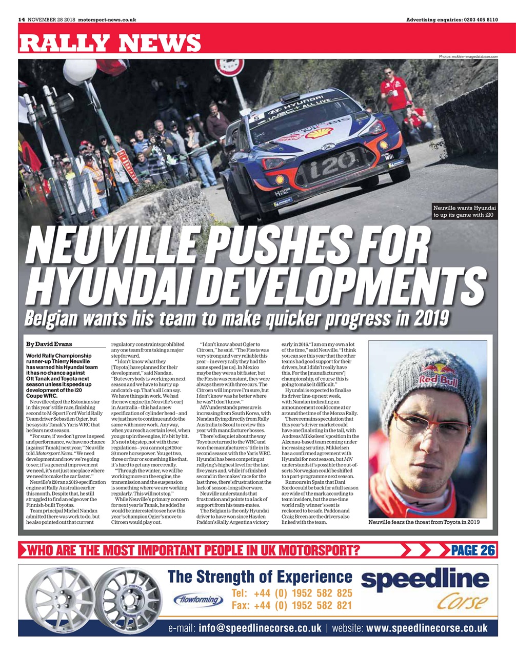 Motorsport News Preview Pages