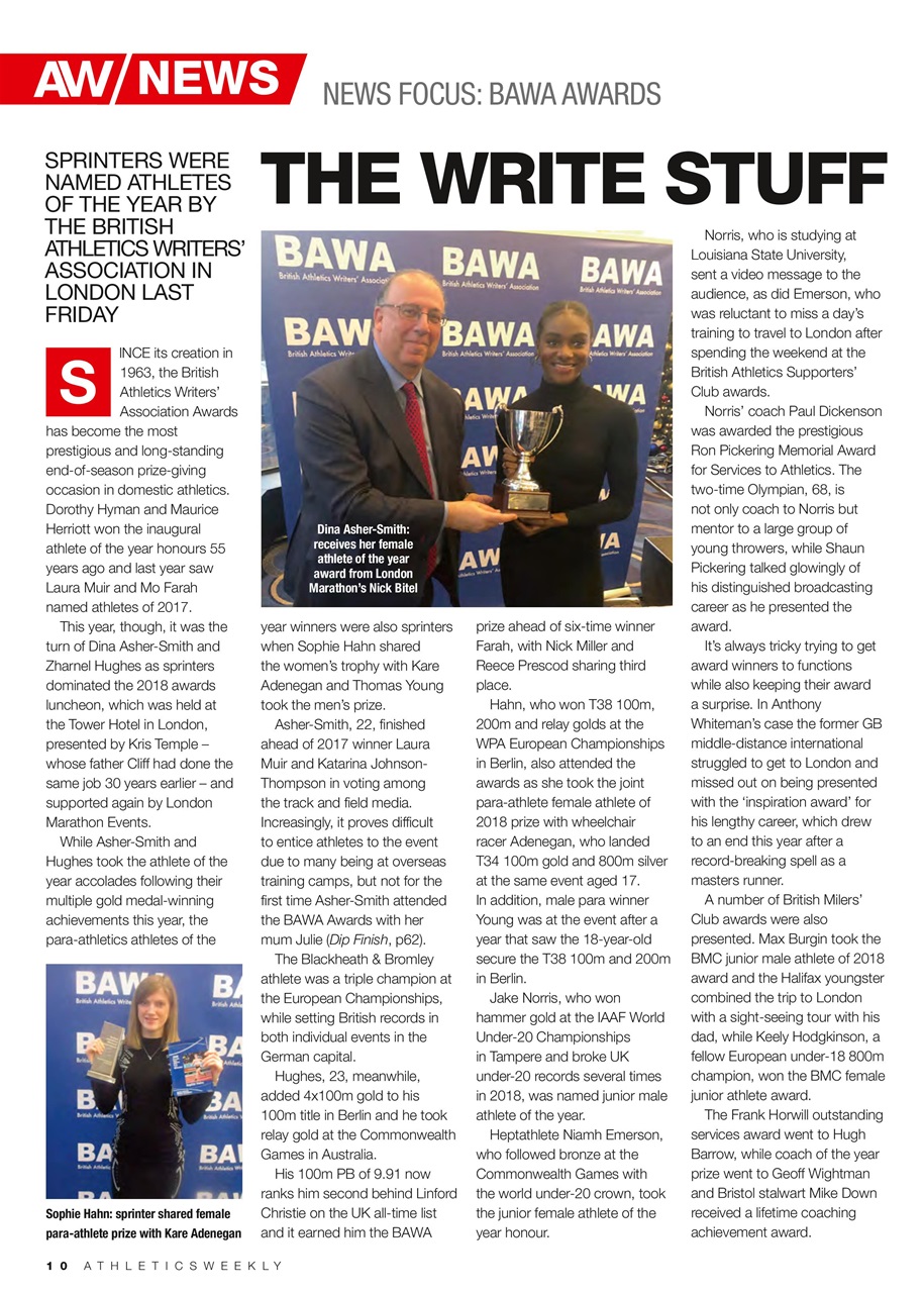 AW – Athletics Weekly Magazine Preview Pages