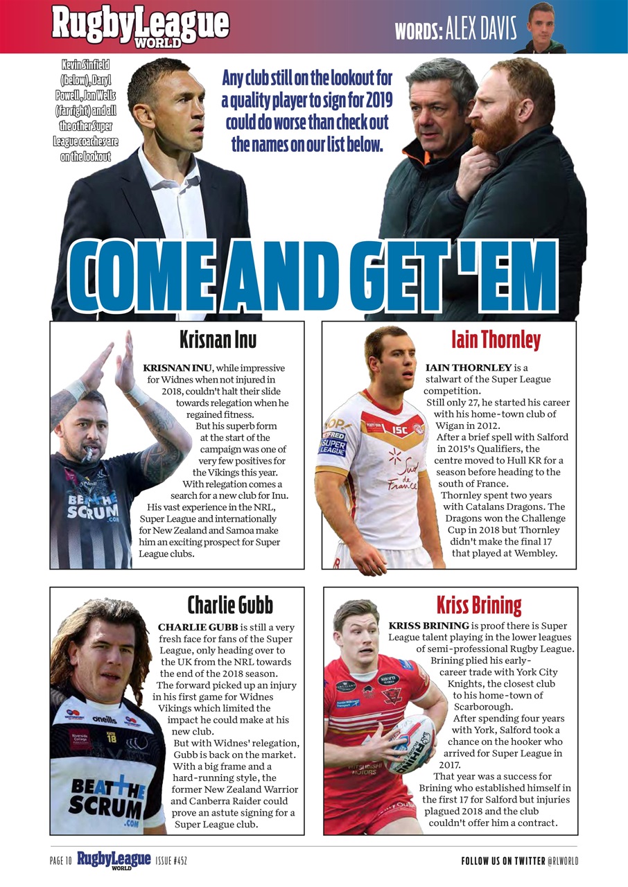 Rugby League World Preview Pages
