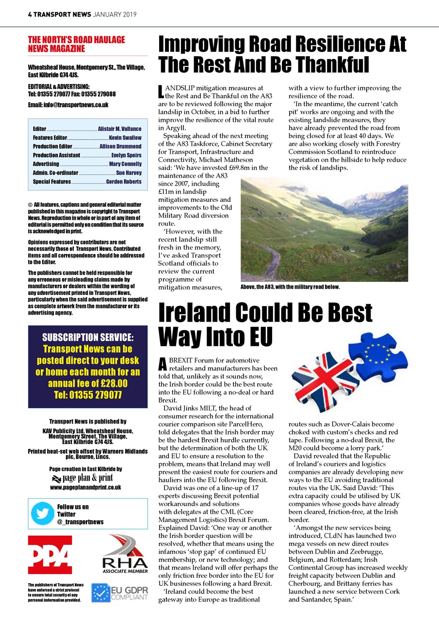 Transport News Preview Pages