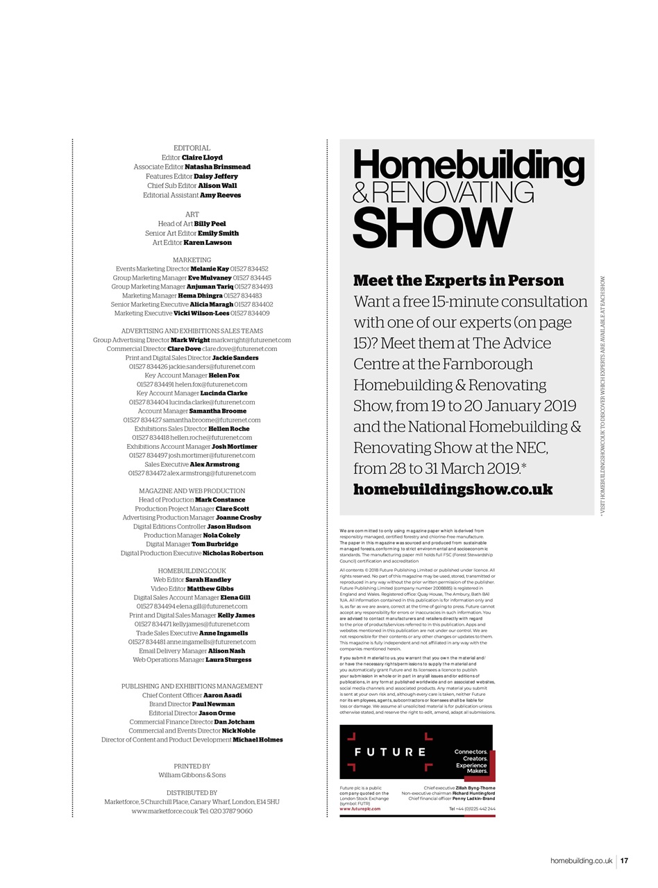 Homebuilding & Renovating Magazine Preview Pages