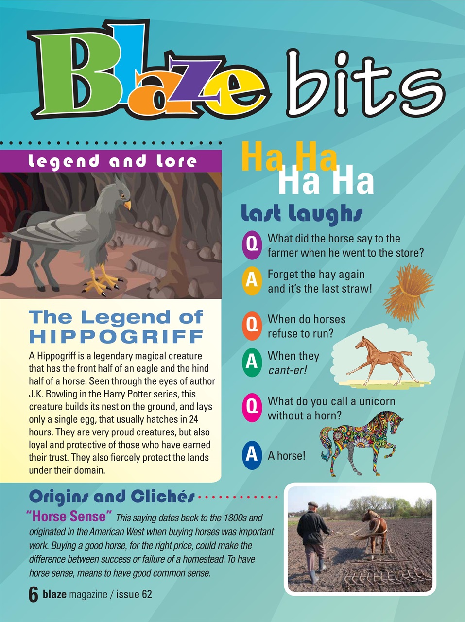 Blaze Magazine For Horse Crazy Kids Preview Pages