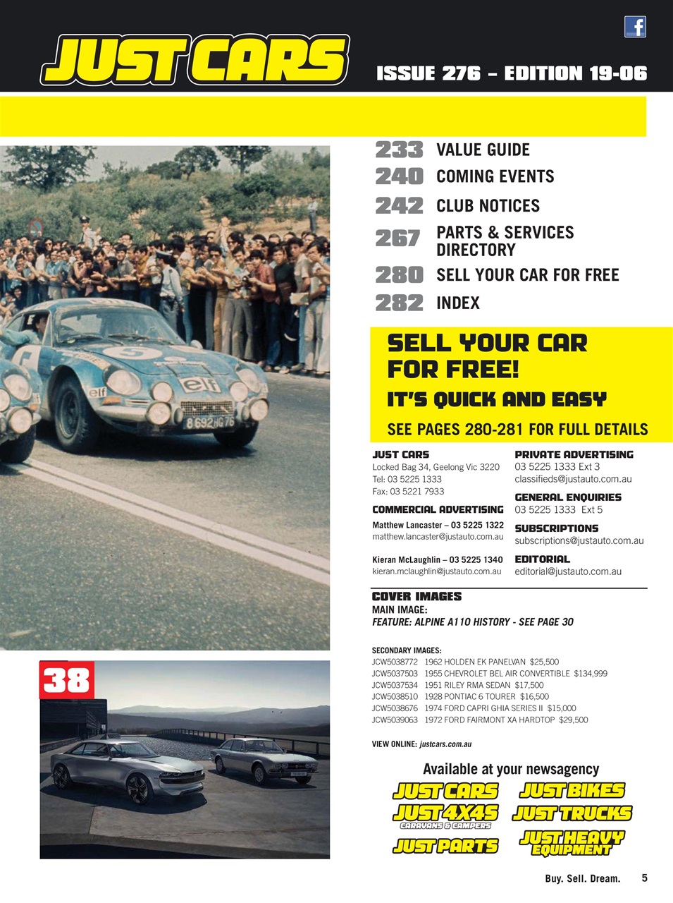 JUST CARS Preview Pages