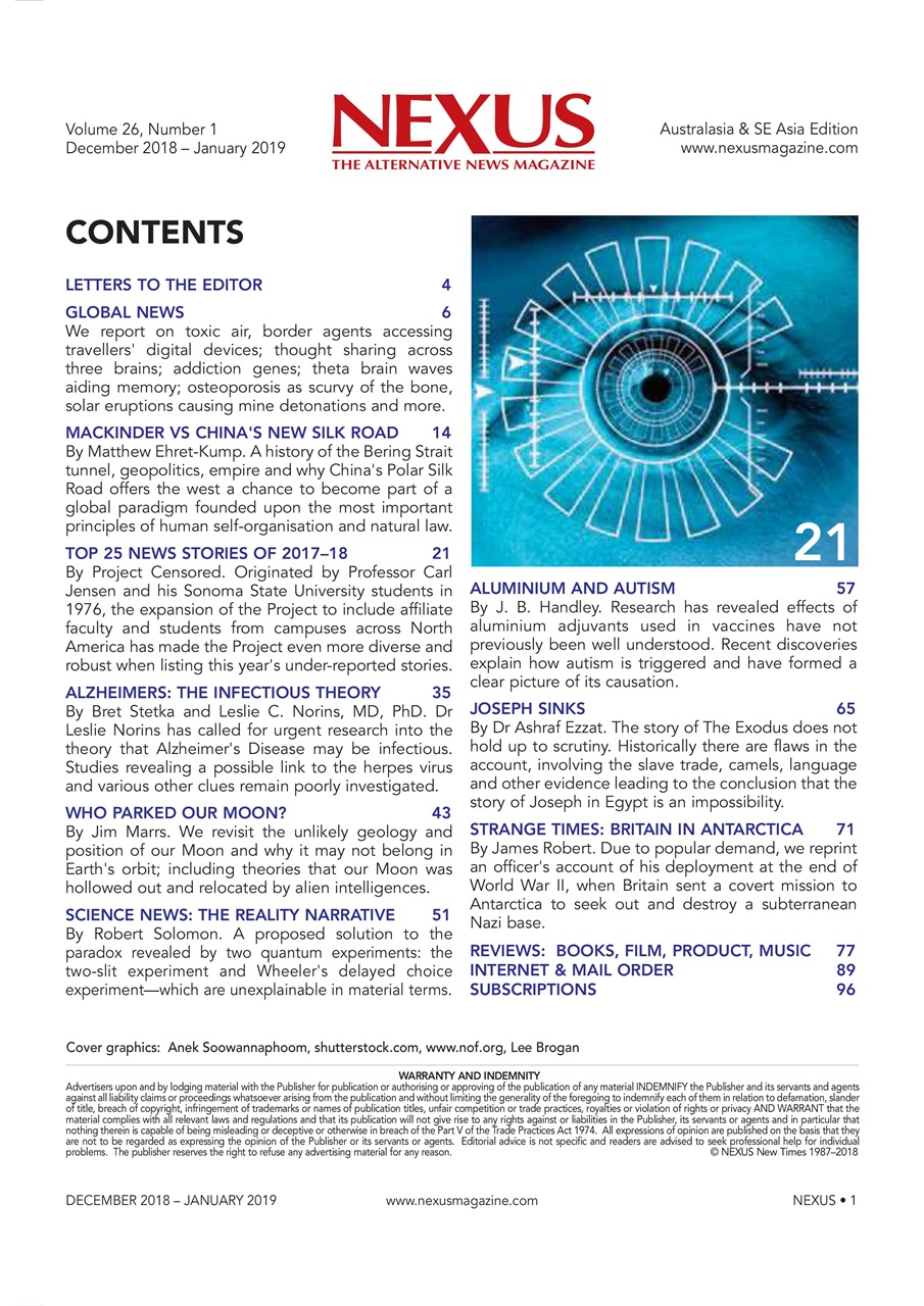 Nexus Magazine Preview Pages