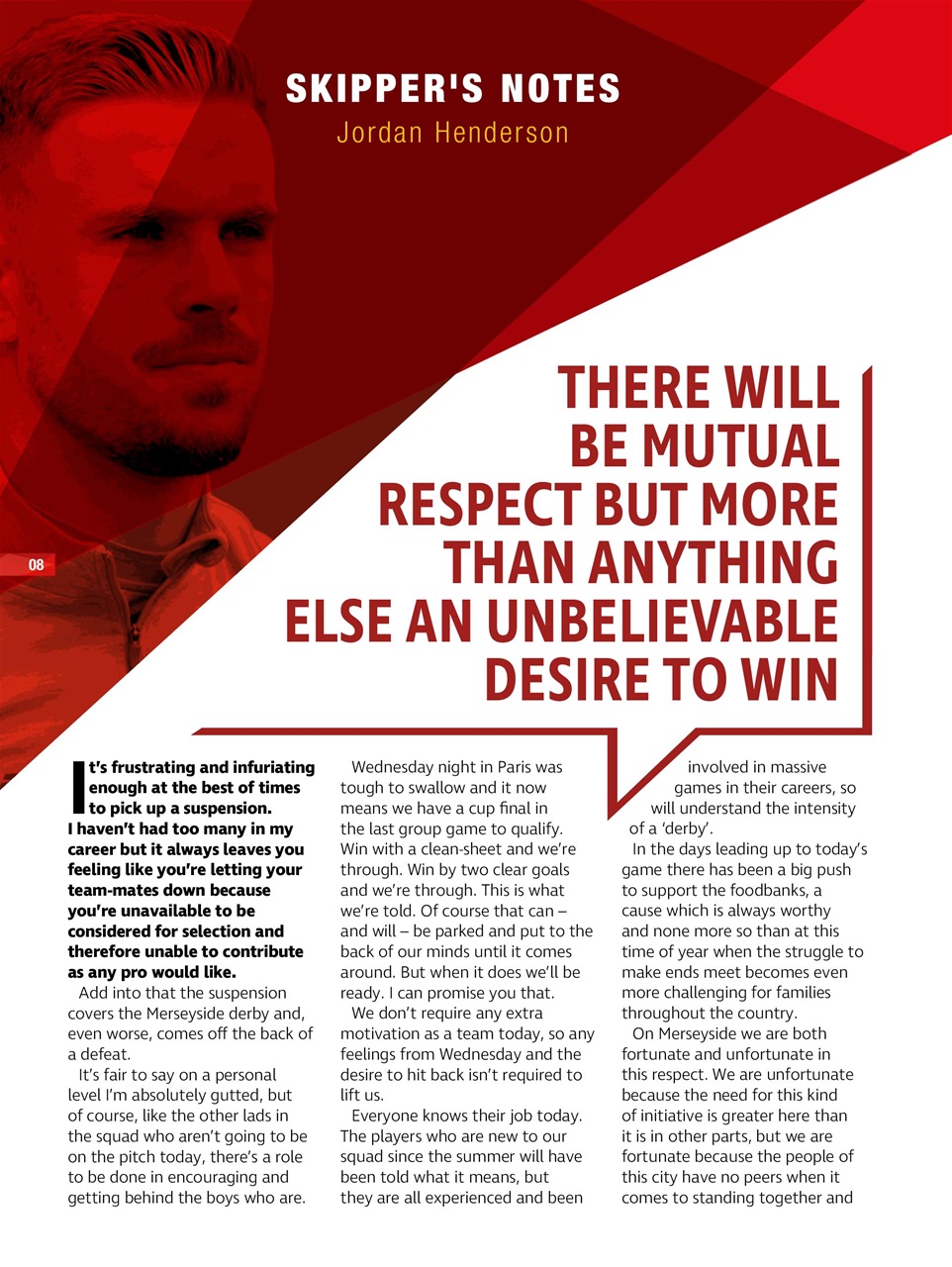 Liverpool FC Programmes Preview Pages