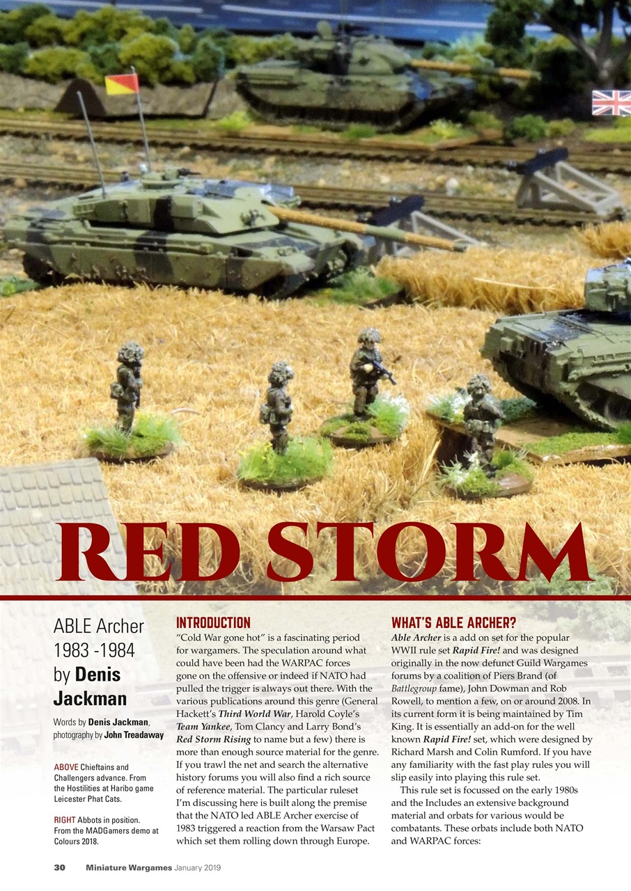 Miniature Wargames Preview Pages