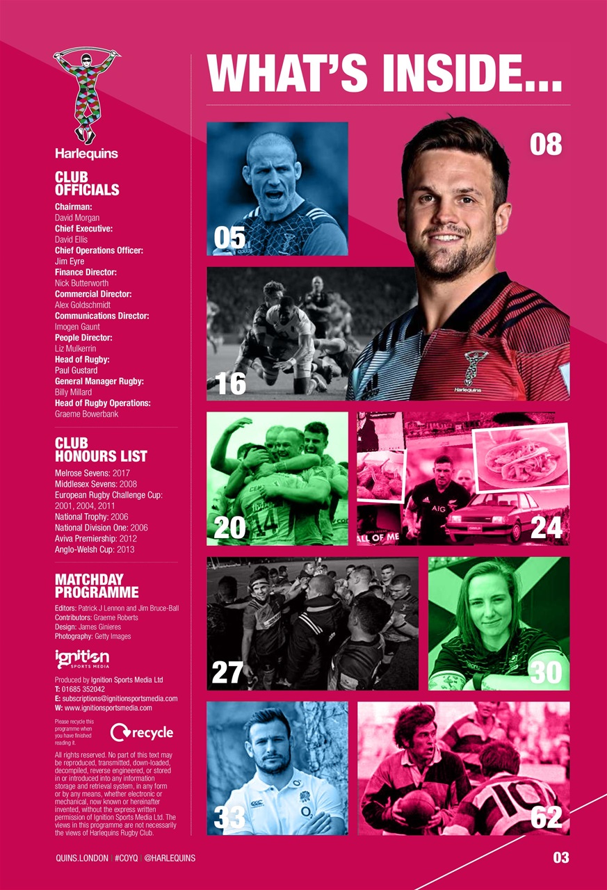 Harlequins Preview Pages