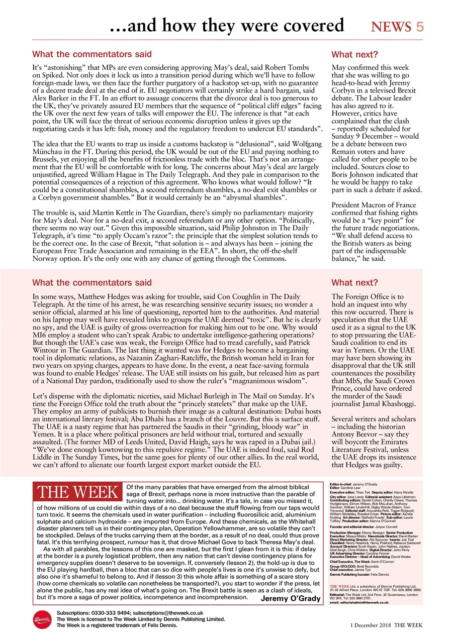 The Week Preview Pages