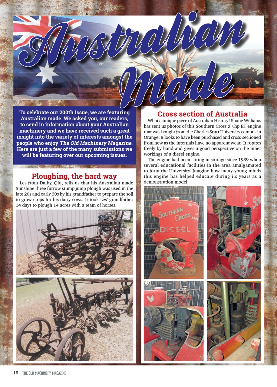 The Old Machinery Magazine Preview Pages
