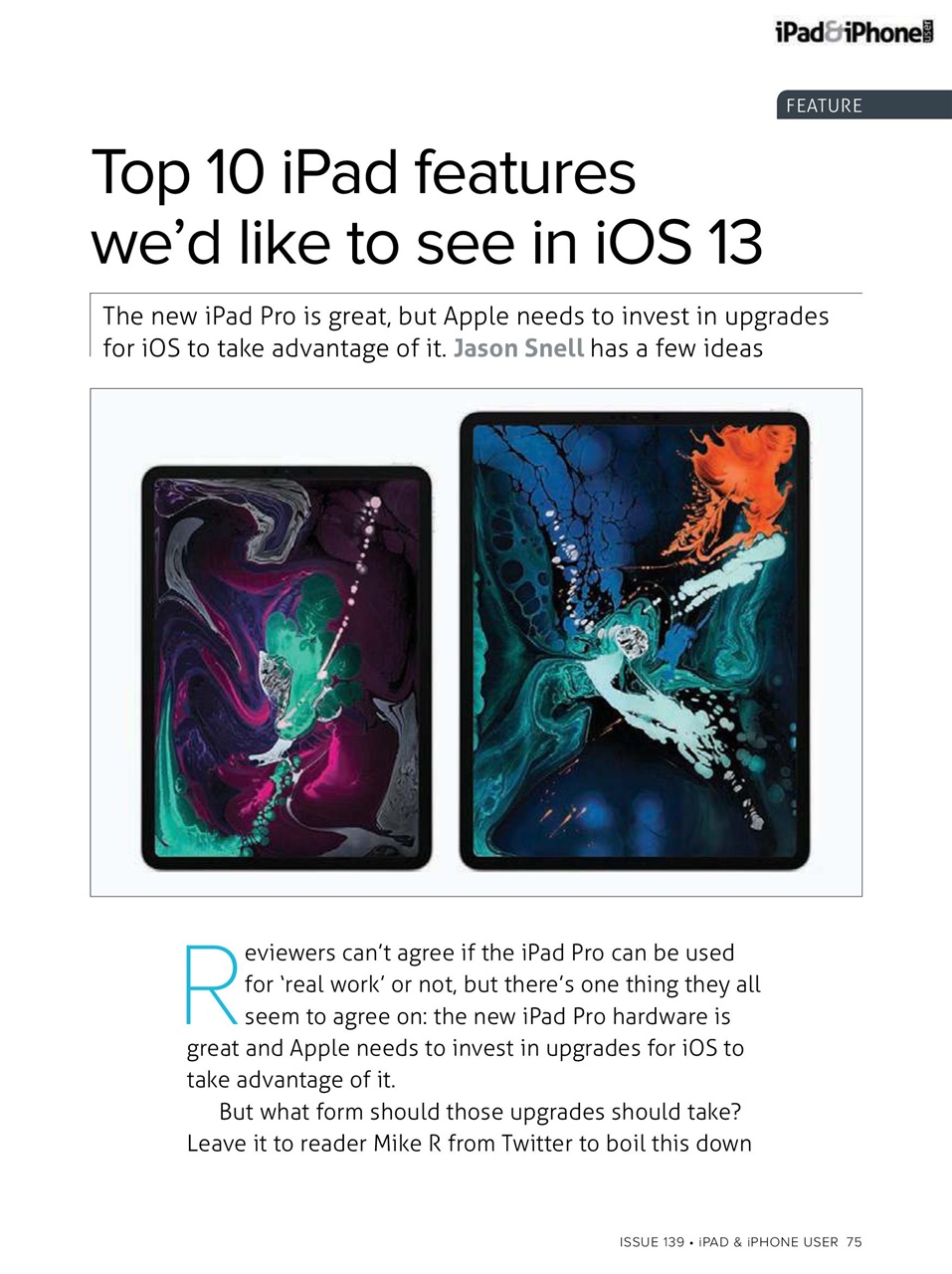 iPad and iPhone User Preview Pages